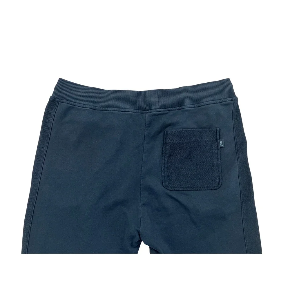 Scotch & Soda Amsterdam Men Navy Blue French Terry Jogger Sweatpants Side Stripe